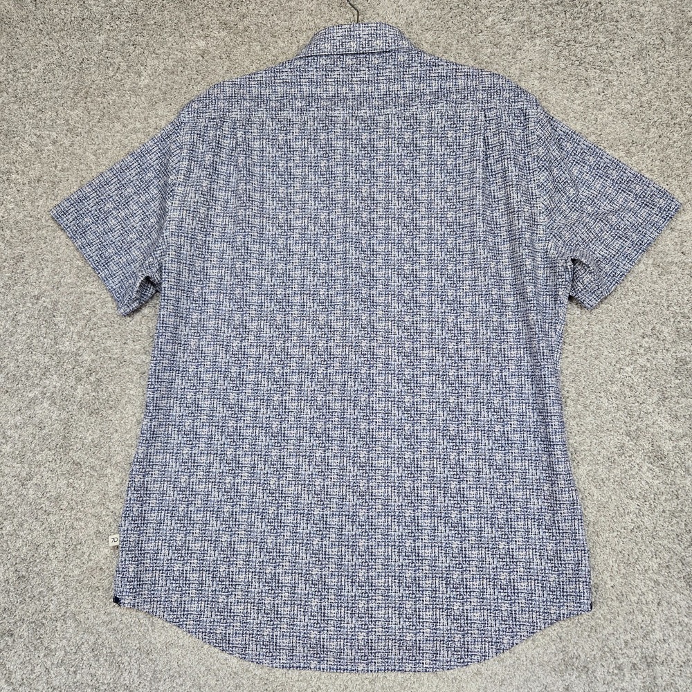 7 Diamonds 4 way stretch shirt mens L abstract performance latitude flip cuff - Picture 4 of 8